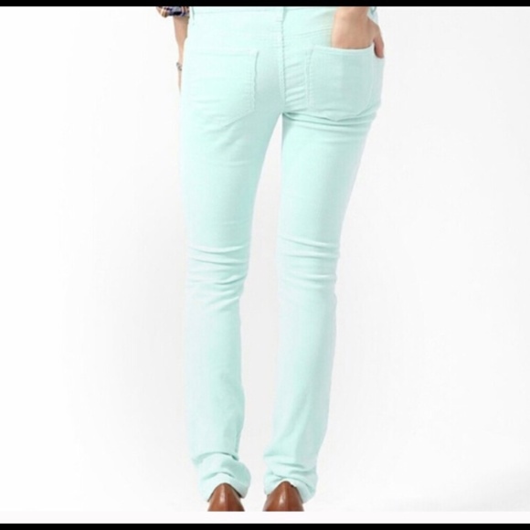 Mint Green Corduroy Pants - Picture 2 of 7